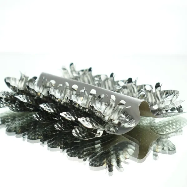 Weihnachtsbaumkerzenhalter Silberfarben mit Clip 10er Set - Metall Ø 5 x 3,5 cm