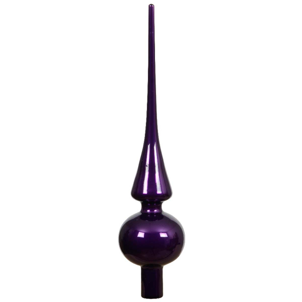 Weihnachtsbaumspitze Feige glänzend Ø 6 cm 26 cm hoch - Glas