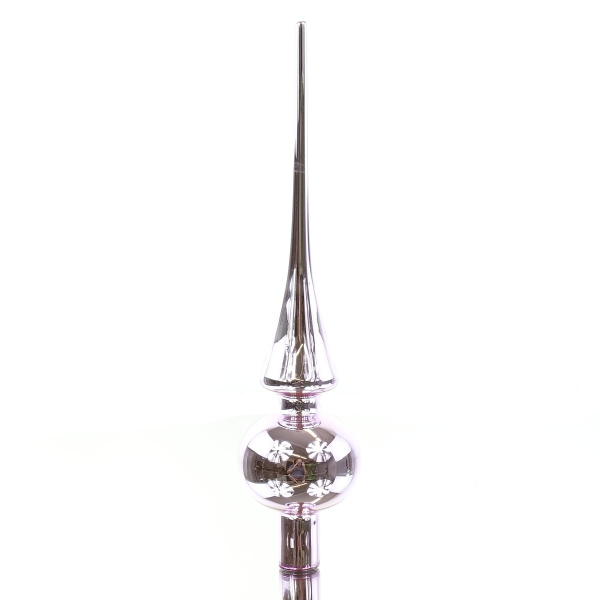 Weihnachtsbaumspitze Lilac Breeze zartlila glänzend Ø 6 cm 26 cm - Glas