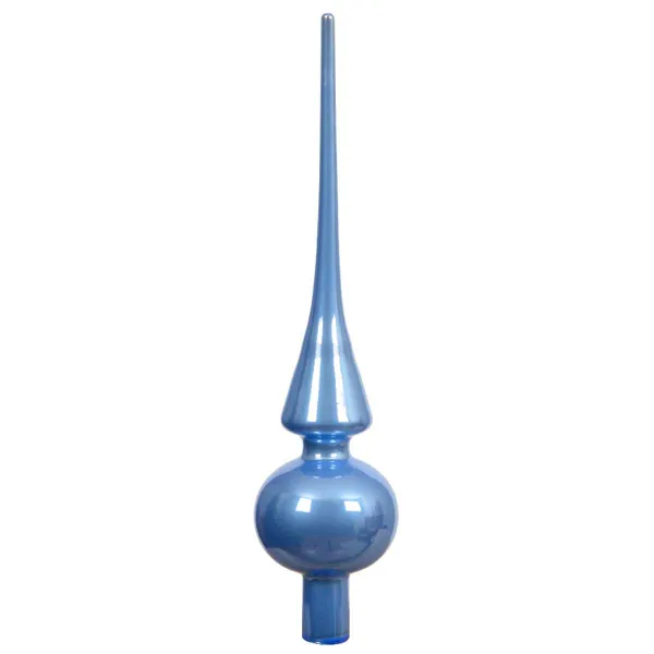 Weihnachtsbaumspitze Sky Blue glänzend Ø 6 cm 26 cm hoch - Glas Weihnachtsbaumspitze Sky Blue glänzend Ø 6 cm 26 cm hoch - Glas