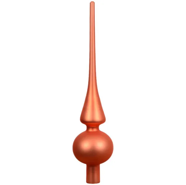 Weihnachtsbaumspitze Warmorange matt Ø 6 cm 26 cm hoch - Glas Weihnachtsbaumspitze Warmorange matt Ø 6 cm 26 cm hoch - Glas