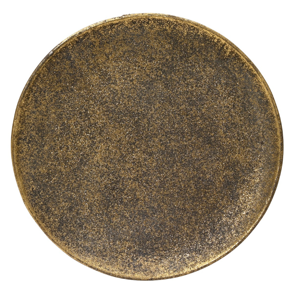 Weihnachtsdeko Dekoteller bronzefarben antik Ø 28,5 cm - Eisen