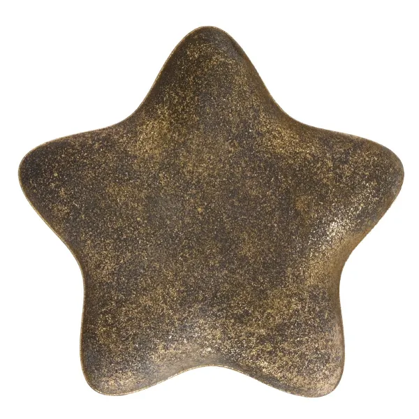 Weihnachtsdeko Dekoteller Stern bronzefarben antik mittel - Eisen