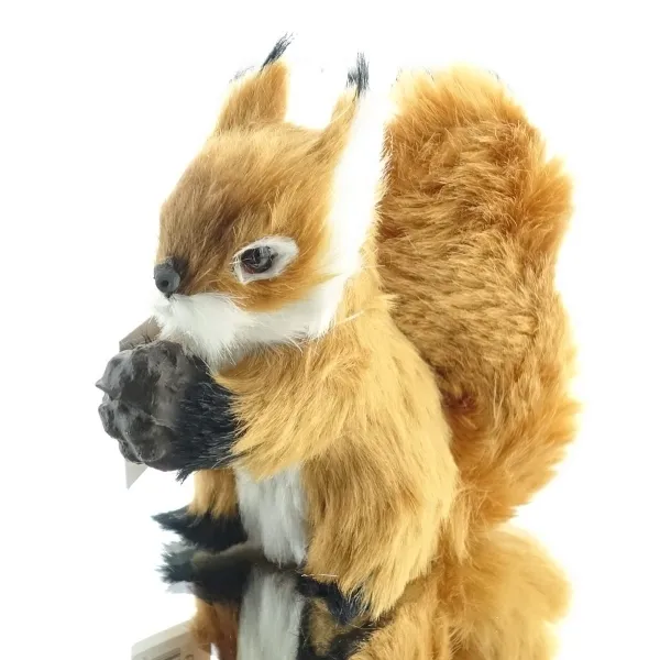 Weihnachtsdeko Eichhörnchen Rotbraun mit Nuss 10 cm - Plüsch Weihnachtsdeko Eichhörnchen Rotbraun mit Nuss 10 cm - Plüsch