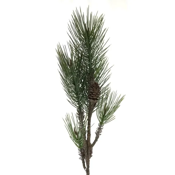 Weihnachtsdeko Kiefernzweig Grün mit Zapfen 85 cm - Kunstpflanzen