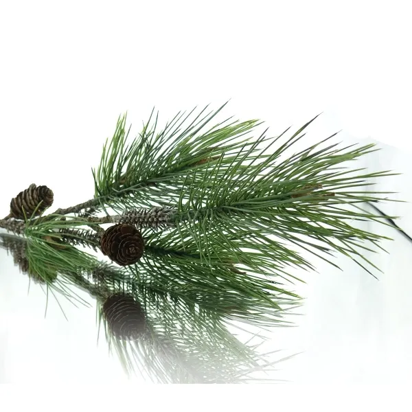 Weihnachtsdeko Kiefernzweig Grün mit Zapfen 85 cm - Kunstpflanzen
