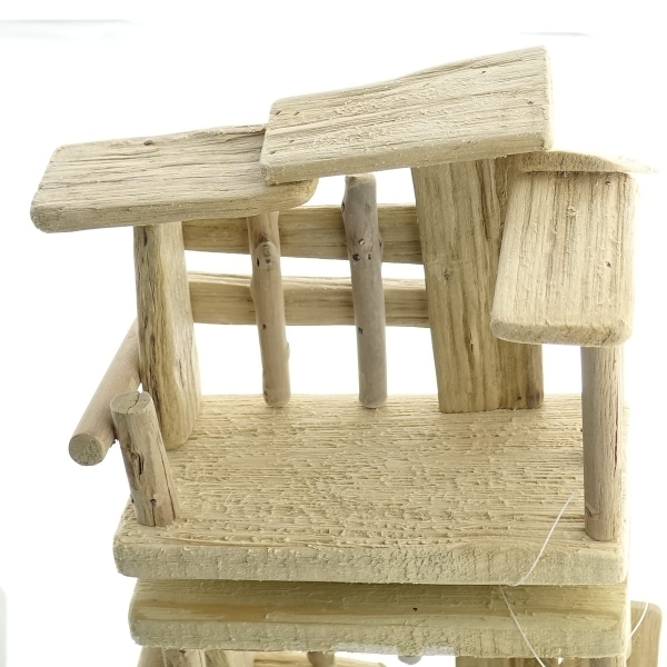 Weihnachtsdeko Kleine Krippe Naturholz 17 x 12 x 14 cm