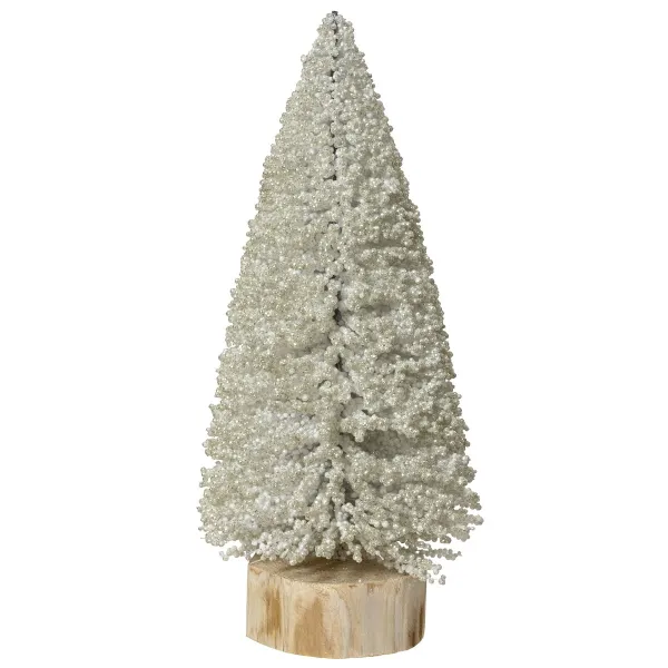 Weihnachtsdeko Mini-Baum Ø 12 cm Höhe 32 cm 100% FSC indoor - weiß/perlmutt Weihnachtsdeko Mini-Baum Ø 12 cm Höhe 32 cm 100% FSC indoor - weiß/perlmutt