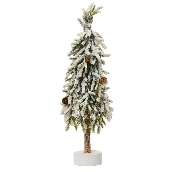 Weihnachtsdeko Mini-Baum indoor Ø 14 cm H: 45 cm beschneid - Holz & Kunsttsoff