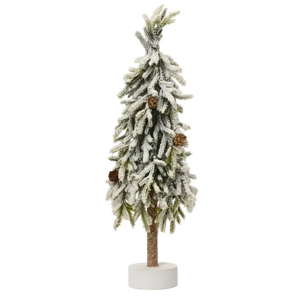 Weihnachtsdeko Mini-Baum indoor Ø 14 cm H: 45 cm beschneid - Holz & Kunsttsoff Weihnachtsdeko Mini-Baum indoor Ø 14 cm H: 45 cm beschneid - Holz & Kunsttsoff