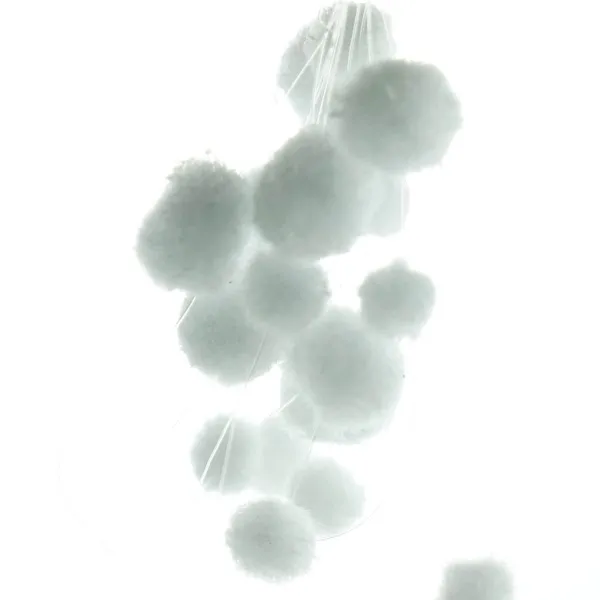 Weihnachtsdeko Miniatur-Schneeball-Anhänger Weiß 2 Stück - Kunststoff