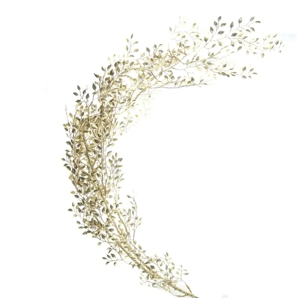 Weihnachtsdeko Miniblattzweig Champagner 103 cm - Kunstpflanze Weihnachtsdeko Miniblattzweig Champagner 103 cm - Kunstpflanze