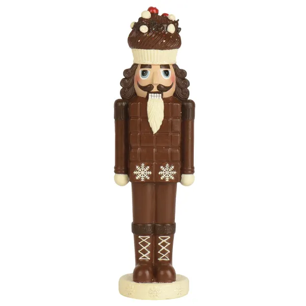 Weihnachtsdeko Nussknacker in Schokoladenoptik - Polyresin