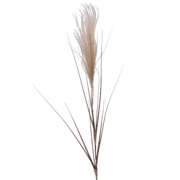 Weihnachtsdeko Pampasgras Natur beschneit 88 cm - Kunstblumen