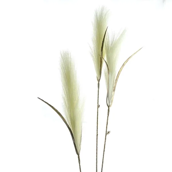 Weihnachtsdeko Riedgras Creme & Goldfarben 99 cm - Kunstblumen