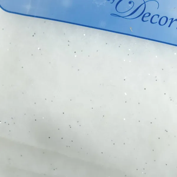 Weihnachtsdeko Schneeteppich Weiß mit Glitter 80 x 120 cm - Polyester