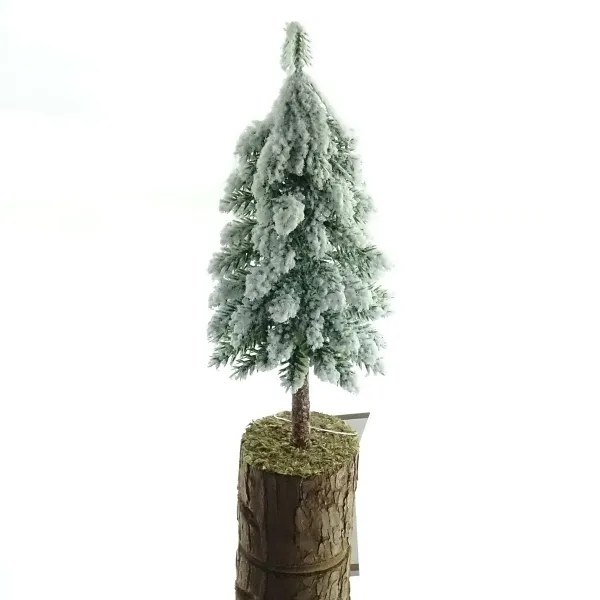 Weihnachtsdeko Tannenbäumchen Grün beschneit 26 cm auf Holzfuß Weihnachtsdeko Tannenbäumchen Grün beschneit 26 cm auf Holzfuß