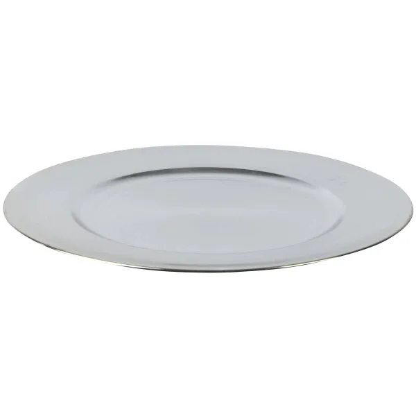 Weihnachtsdeko Teller silberfarben rund Ø 33 cm - Kunststoff