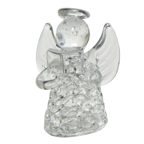 Weihnachtsengel mit Gesangsbuch - Glas