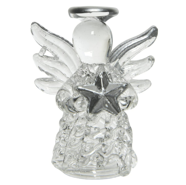 Weihnachtsengel mit Stern - Glas