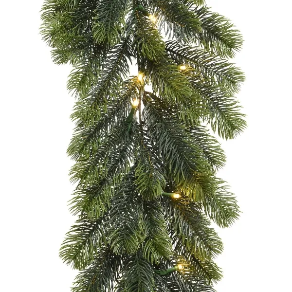 Weihnachtsgirlande mit Batterie LED Lichterkette 35 Lichter warmweiß