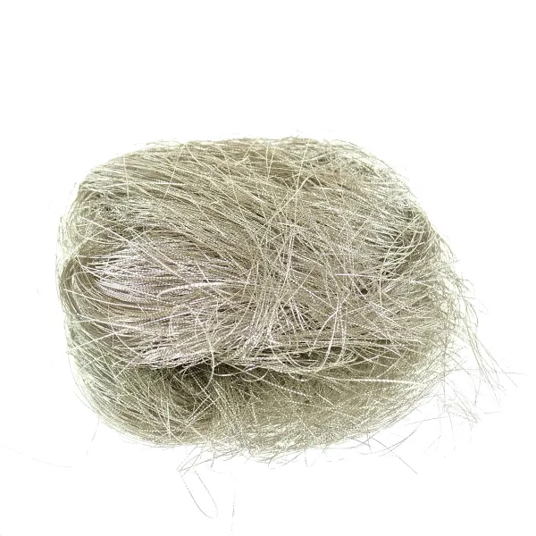 Weihnachtslametta Perle Beige gestanzt aus Kunststoff - 20 Gramm