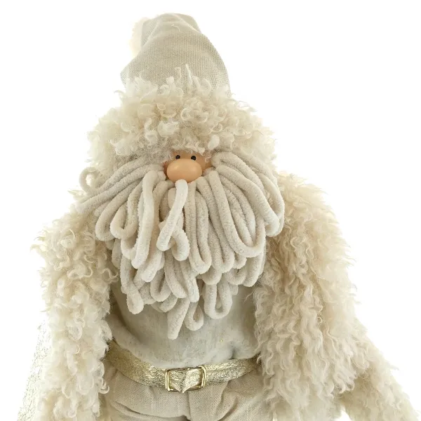 Weihnachtsmann Beige & Goldfarben repräsentativ 63 cm - Kunststoff