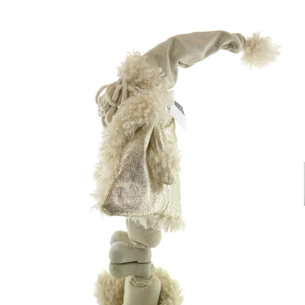 Weihnachtsmann Beige & Goldfarben repräsentativ 63 cm - Kunststoff
