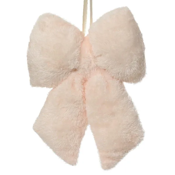 Weihnachtsschleife Creme 5 x 17 x 23 cm - Kunstfell Weihnachtsschleife Creme 5 x 17 x 23 cm - Kunstfell