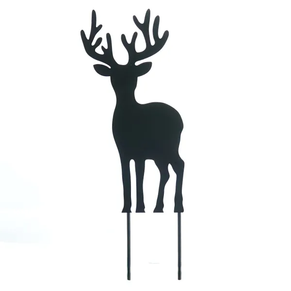 Weihnachtsstecker Hirsch Schwarz 24 cm - Metall Weihnachtsstecker Hirsch Schwarz 24 cm - Metall