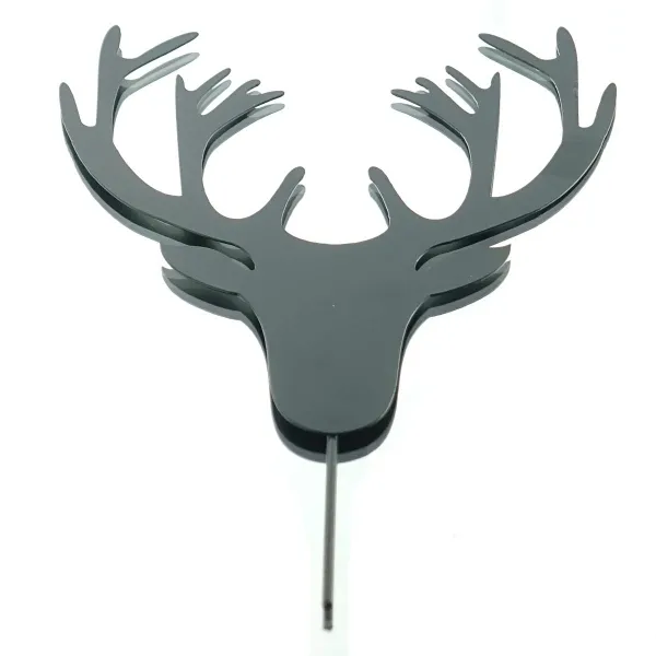 Weihnachtsstecker Hirschkopf Schwarz 26 cm - Metall Weihnachtsstecker Hirschkopf Schwarz 26 cm - Metall