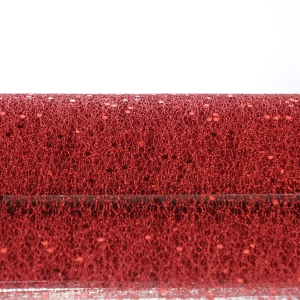 Weihnachtsstoff Glamour World Rot 35 x 300 cm auf Rolle - Polyester