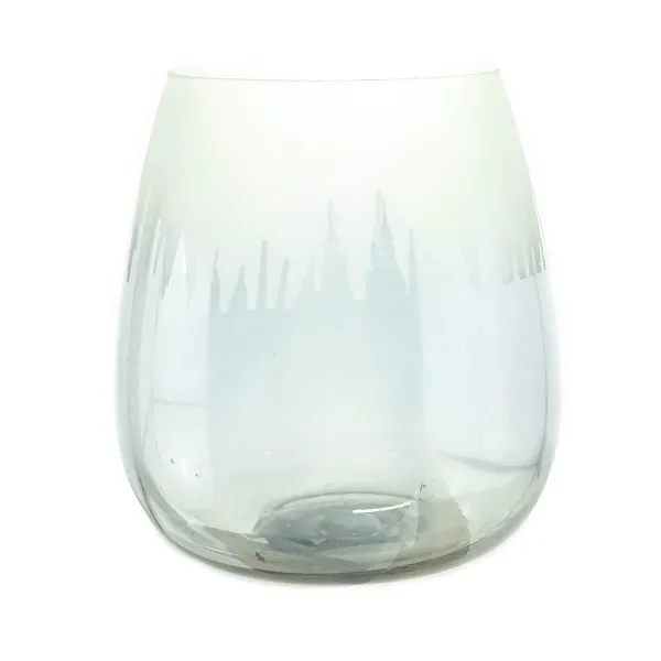 Weihnachtsdeko Windlicht MOUNTAIN Grau Ø 9 x 10 cm - Glas