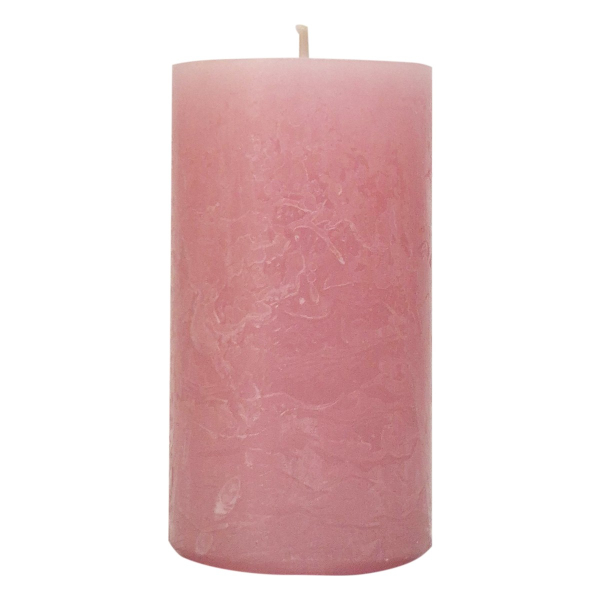 Wenzel Safe Candle Rustic Stumpenkerze Antikrosa Ø 70 mm, Höhe 140 mm - Wachs