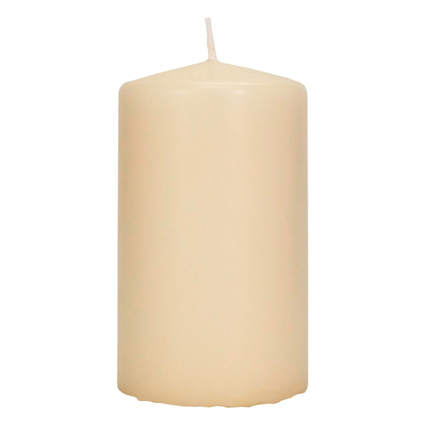 Wenzel Safe Candle® Stumpenkerze Cremefarben Ø 60 mm, Höhe 70 mm - Wachs