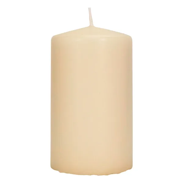 Wenzel Safe Candle® Stumpenkerze Cremefarben Ø 80 mm, Höhe 100 mm - Wachs