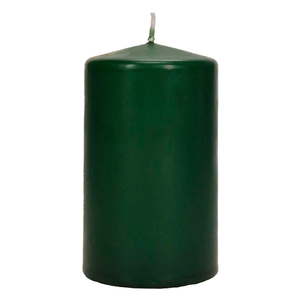 Wenzel Safe Candle® Stumpenkerze Jägergrün Ø 50 mm, Höhe 80 mm - Wachs
