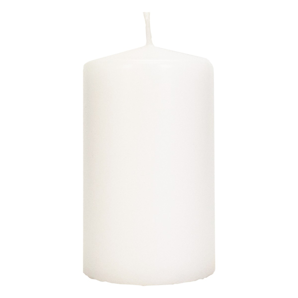 Wenzel Safe Candle® Stumpenkerze Weiß Ø 60 mm, Höhe 70 mm - Wachs