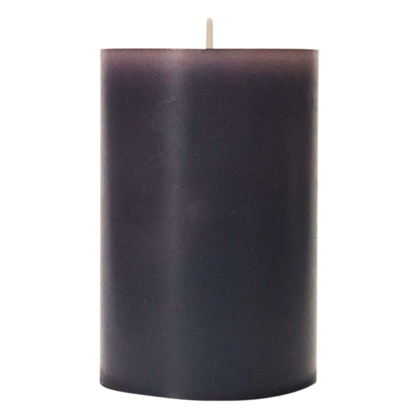 Wenzel Safe Candle Trend Stumpenkerze Anthrazit Ø 60 mm, Höhe 90 mm - Wachs