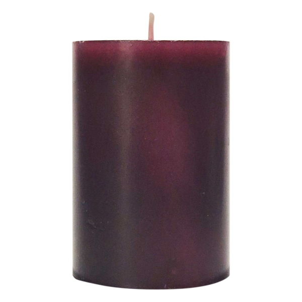Wenzel Safe Candle Trend Stumpenkerze Erikaviolett Ø 80 mm, Höhe 80 mm - Wachs