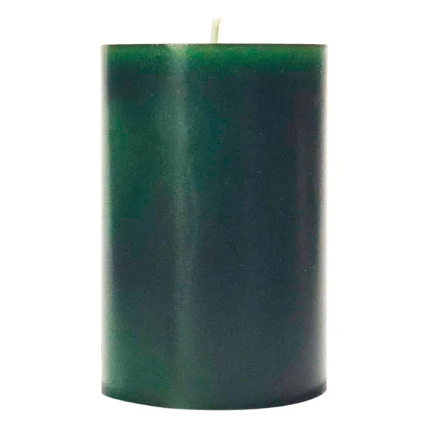Wenzel Safe Candle Trend Stumpenkerze Jägergrün Ø 70 mm, Höhe 180 mm - Wachs