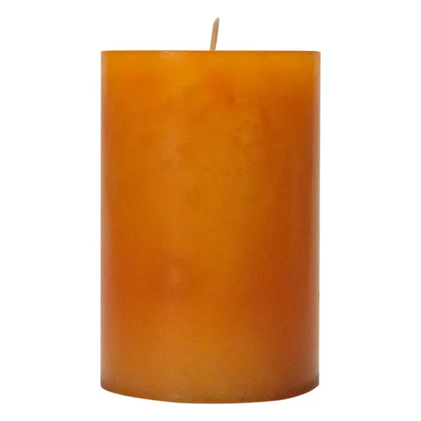 Wenzel Safe Candle Trend Stumpenkerze Safranorange Ø 80 mm, Höhe 80 mm - Wachs