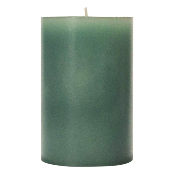 Wenzel Safe Candle Trend Stumpenkerze Smaragdgrün Ø 80 mm, Höhe 80 mm - Wachs