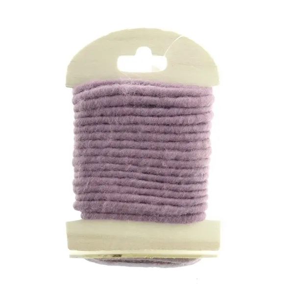 Wollfilzkordel auf Karte Altrosa Ø 0,5 x 500 cm Wollfilzkordel auf Karte Altrosa Ø 0,5 x 500 cm