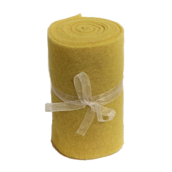 Wollfilzstreifen Gelb aufgerollt 15 x 200 cm