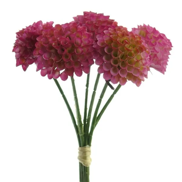 Zwergdahlien Purpur mit Farbverlauf Ø 4,8 cm im 7er Bund - Kunstblumen