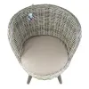 VAN DER LEEDEN Balkon & Garten Rattansessel Jakarta Grau Ø ca. 80 cm