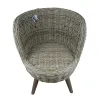 VAN DER LEEDEN Balkon & Garten Rattansessel Jakarta Grau Ø ca. 80 cm