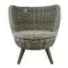 VAN DER LEEDEN Balkon & Garten Rattansessel Jakarta Grau Ø ca. 80 cm