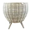 VAN DER LEEDEN Balkon & Garten Rattansessel Jakarta Grau Ø ca. 80 cm